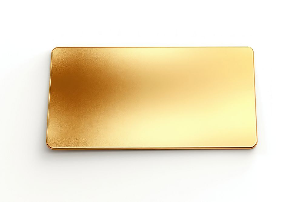 Empty business card gold white background electronics.
