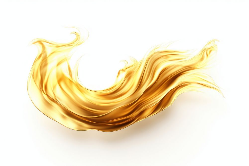 Fire shape gold white background abstract.