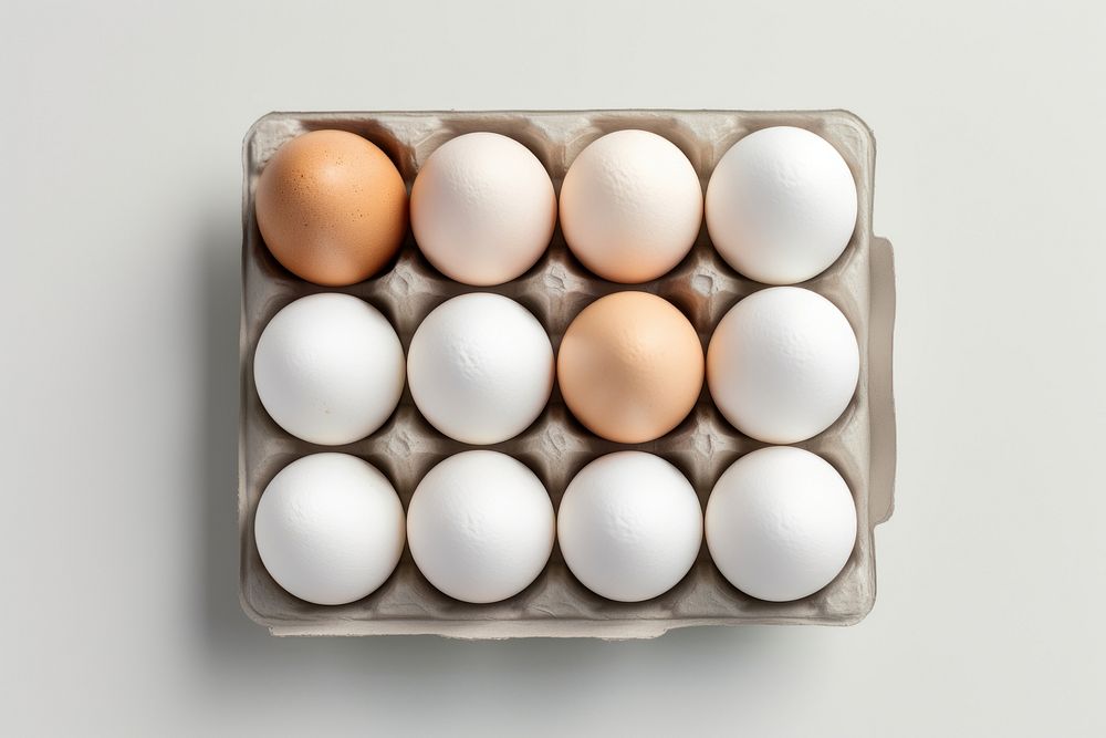 Egg carton packaging  food simplicity medication.
