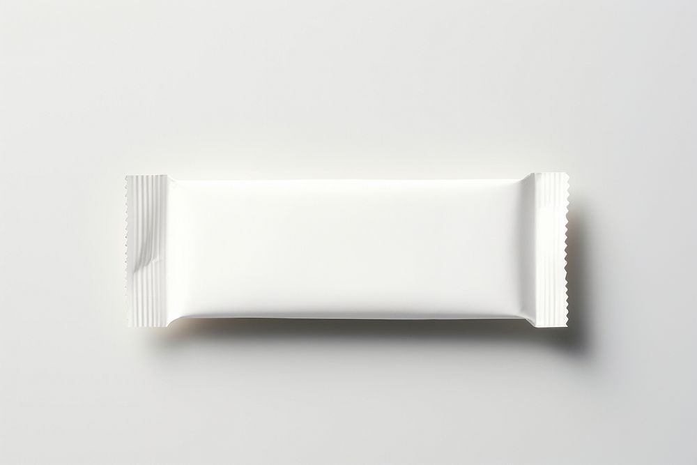 Snack bar packaging  white gray background rectangle.