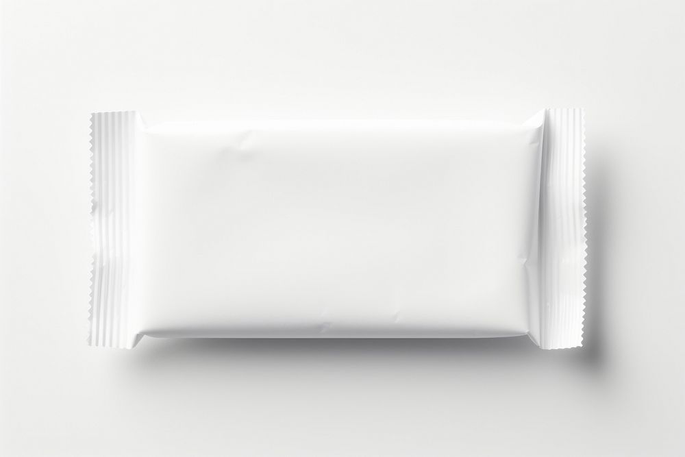 Snack bar packaging  white gray simplicity.