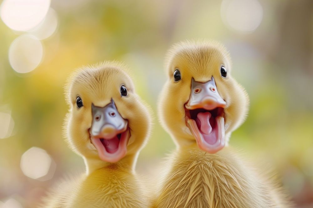 2 ducks animal wildlife smiling.