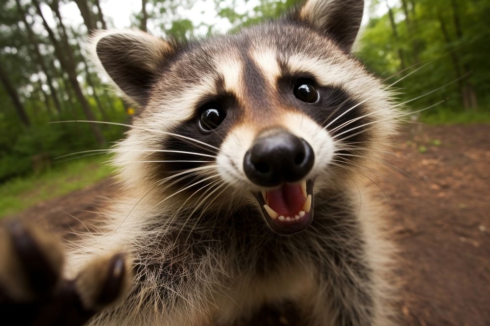 Raccoon animal mammal cute.