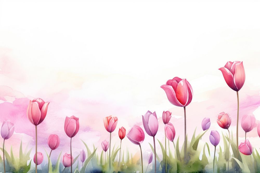 Tulips outdoors painting blossom.