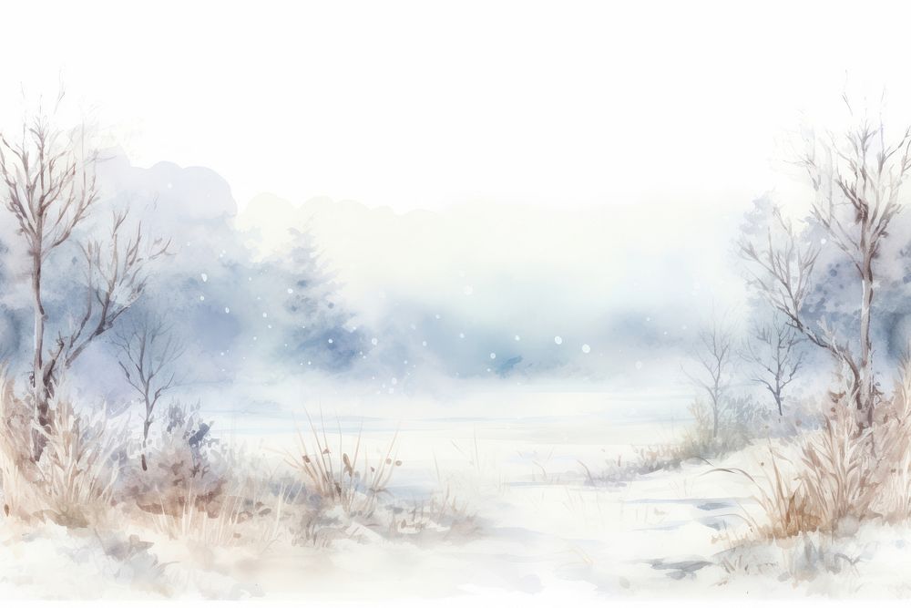 Winter landscape outdoors painting.