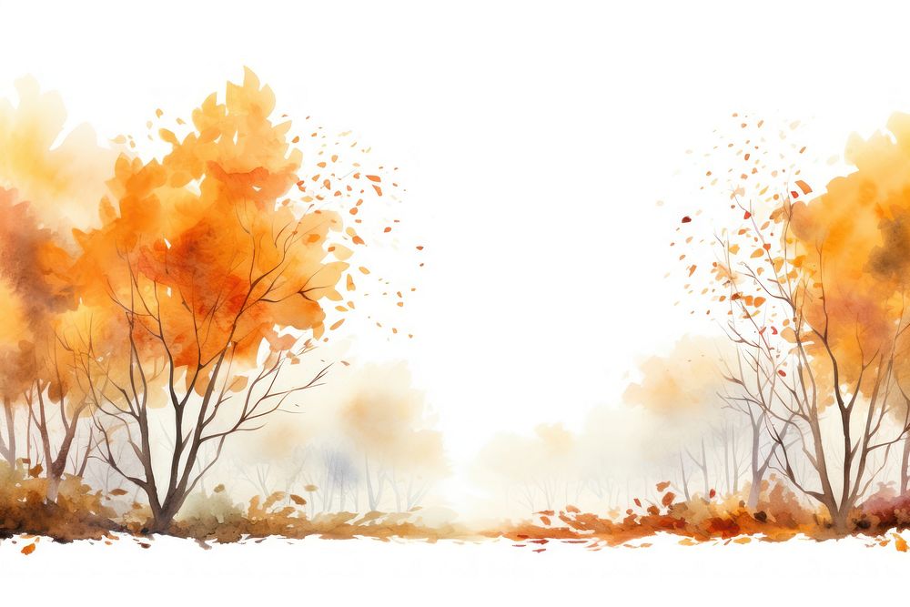 Autumn trees outdoors painting nature.