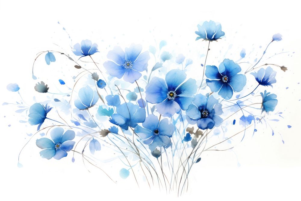 Blue flowers nature plant inflorescence.