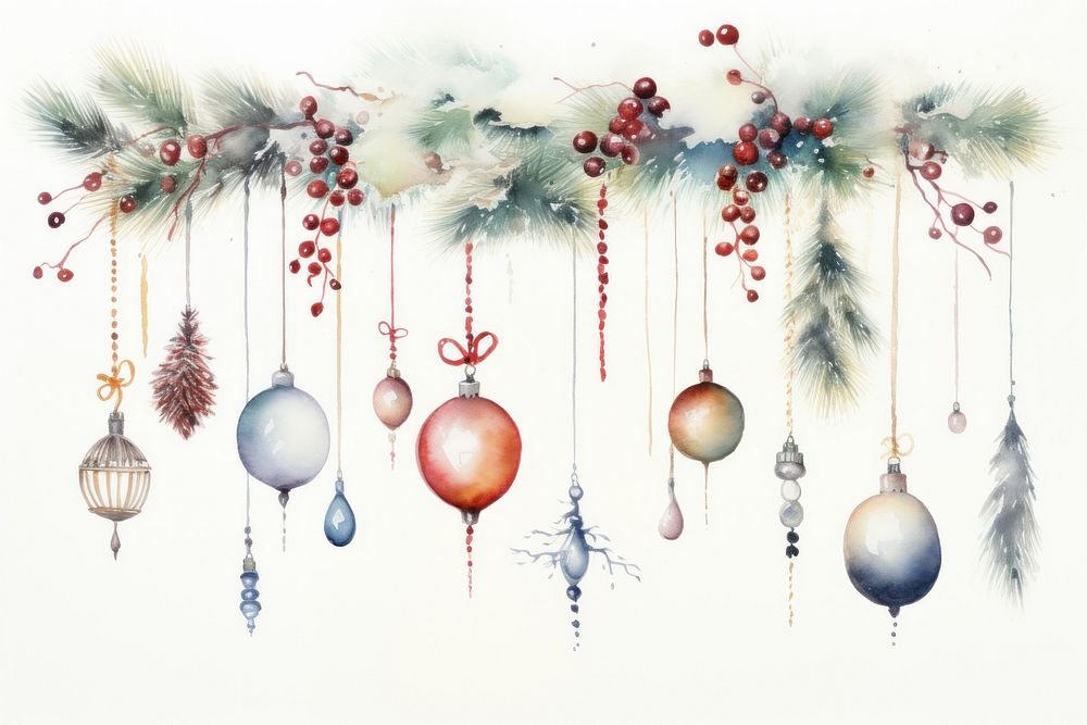 Christmas elements hanging celebration backgrounds.