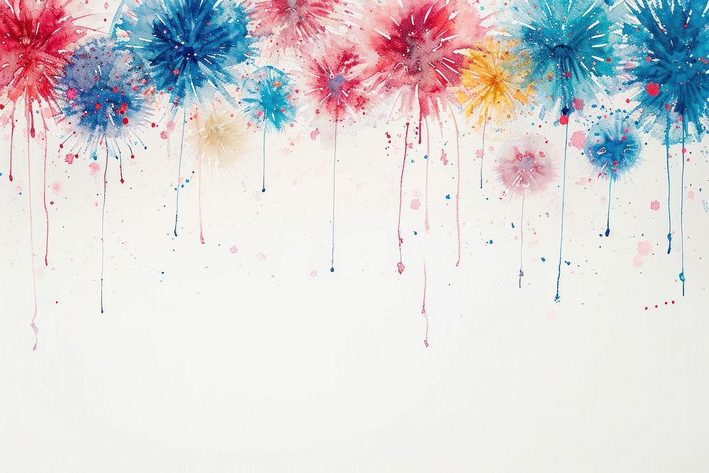Fireworks painting flower backgrounds.
