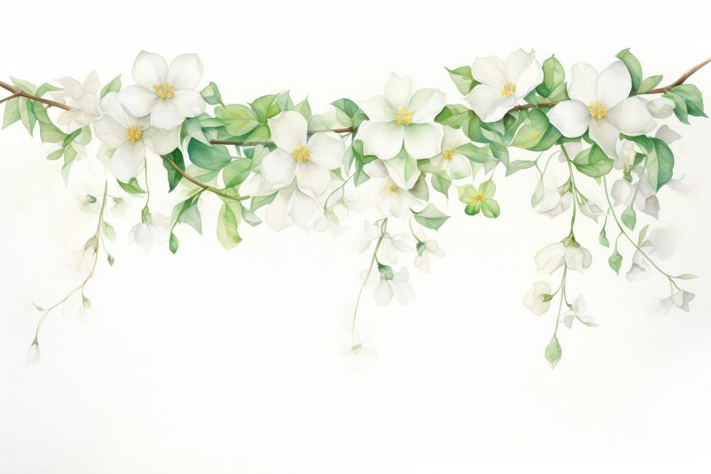 Jasmine flowers plant white accessories.