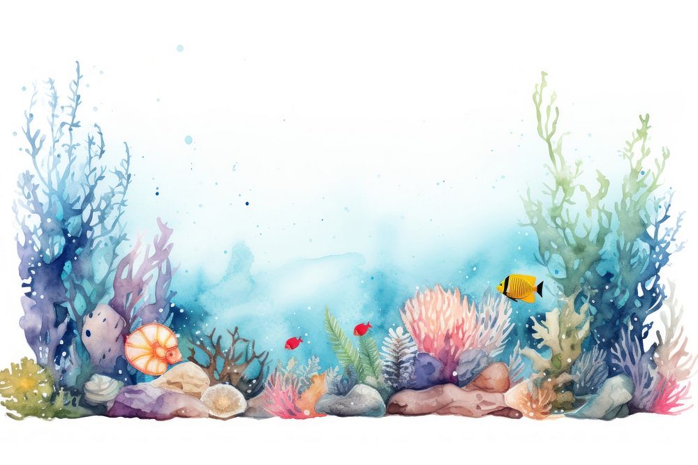 Ocean life aquarium outdoors painting.