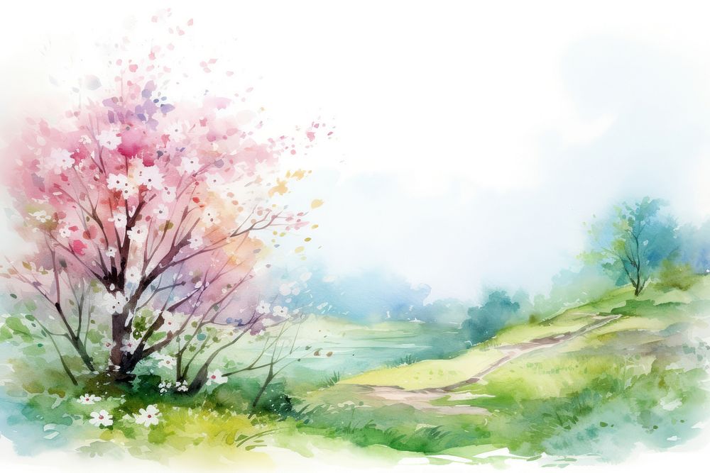 Spring life painting landscape outdoors.