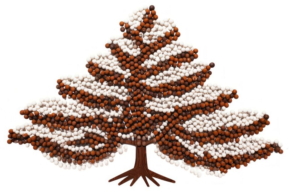  Pine tree bead white background celebration. AI generated Image by rawpixel.