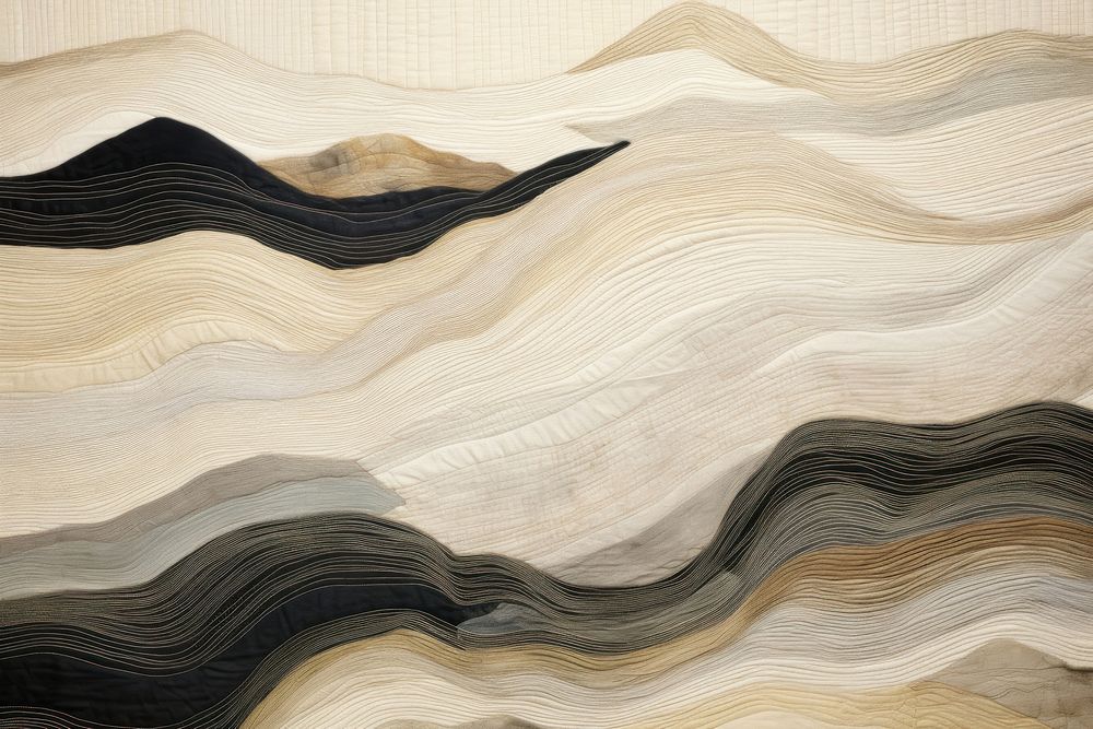 Stripe pattern landscape wood art.