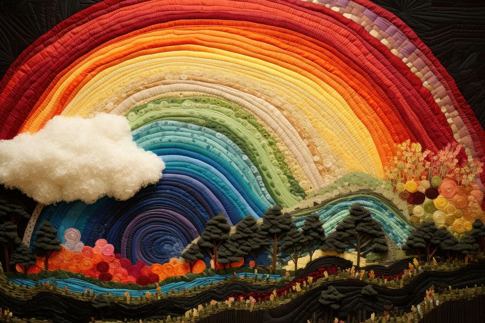 Rainbow rainbow pattern art.