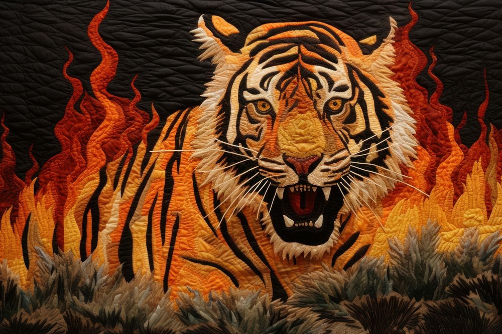 Wildfire tiger wildlife animal.