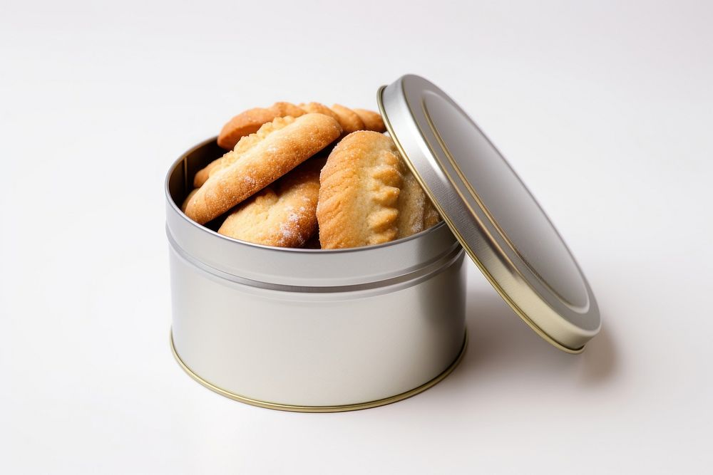 Cookie Tin Container packaging Mockup container cookie food.