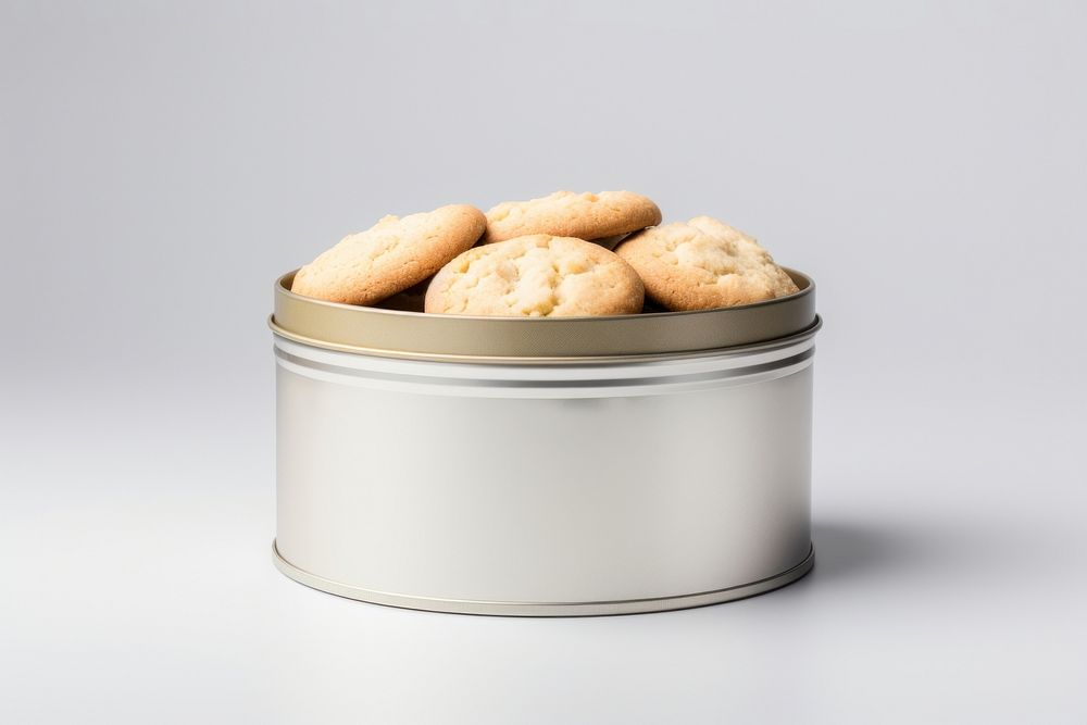 Cookie Tin Container packaging Mockup container cookie food.