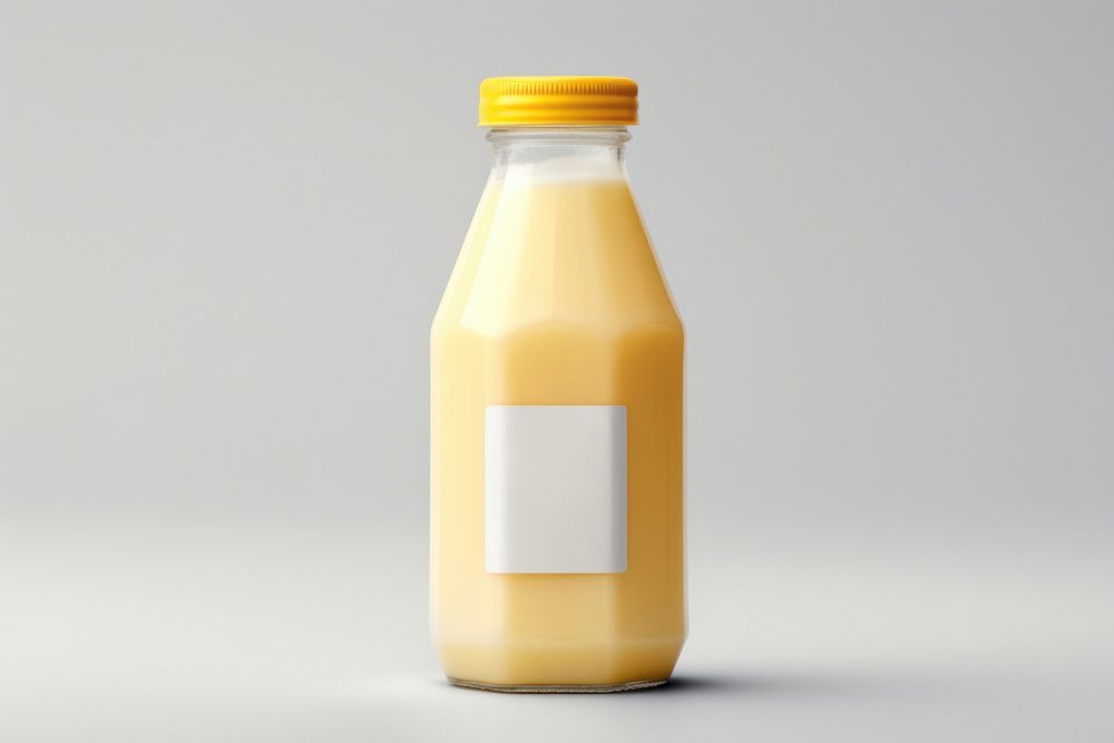 Custard bottle packaging  drink juice milk.