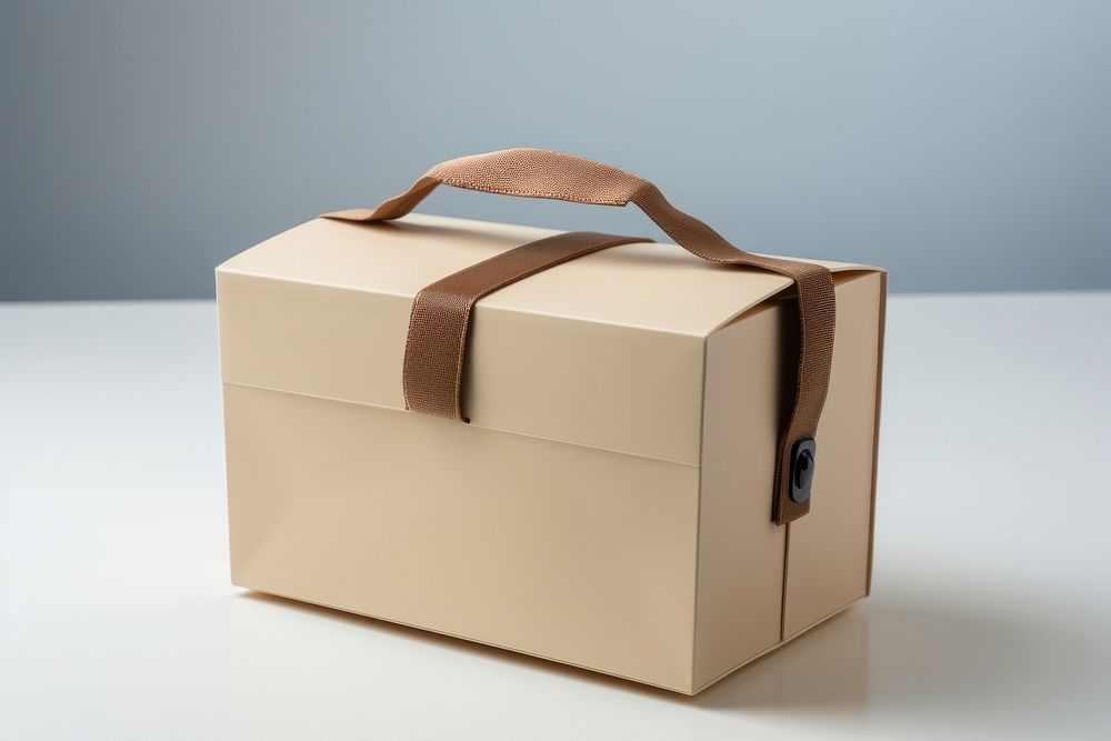 Lunch box packaging  cardboard carton bag.