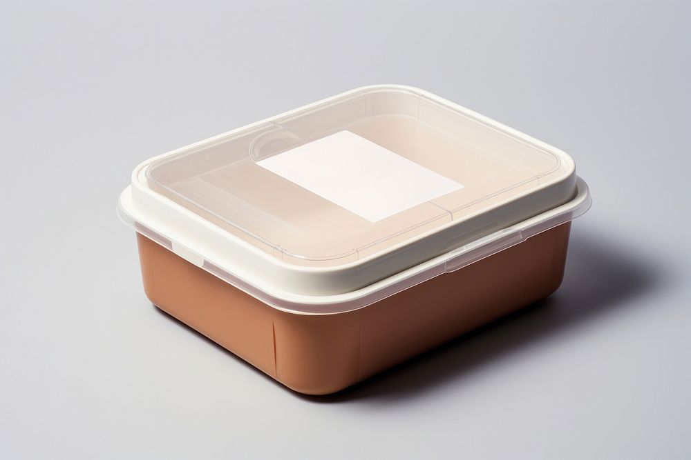 Lunch box packaging  studio shot rectangle container.