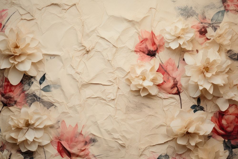 Flower paper Wrinkled backgrounds pattern.