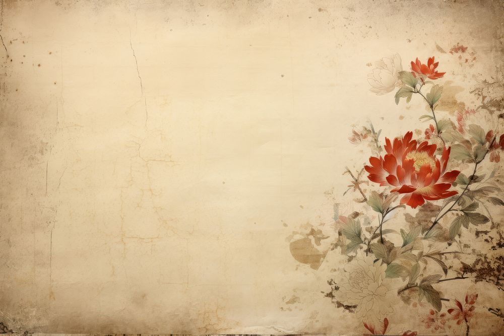 Flower paper distressed backgrounds painting.