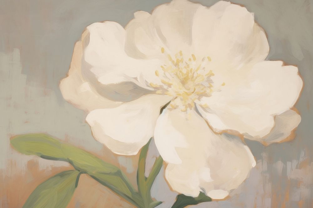 White flower painting art blossom.