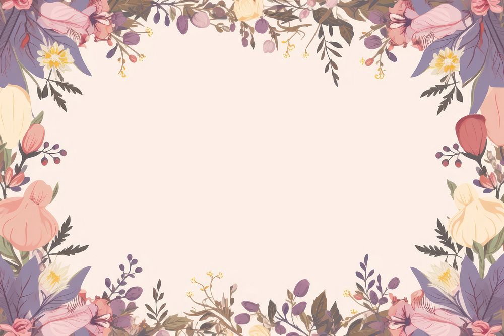 Tea leaveswedding flower frame border backgrounds pattern plant. AI generated Image by rawpixel.