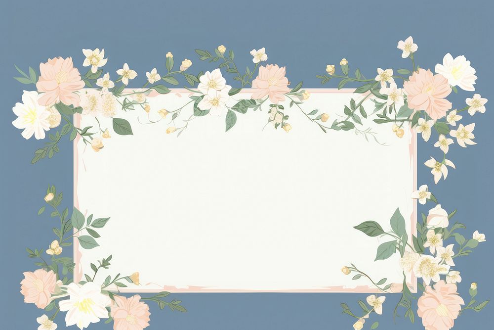 Wedding flower frame border pattern fragility freshness. AI generated Image by rawpixel.