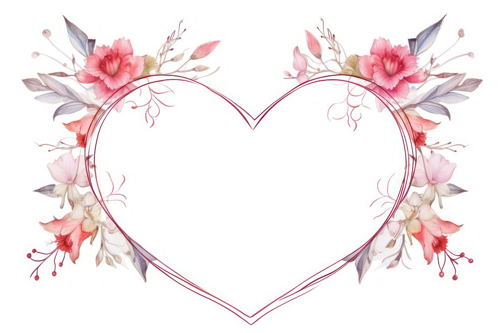 Valentines frame flower plant paper. AI generated Image by rawpixel.