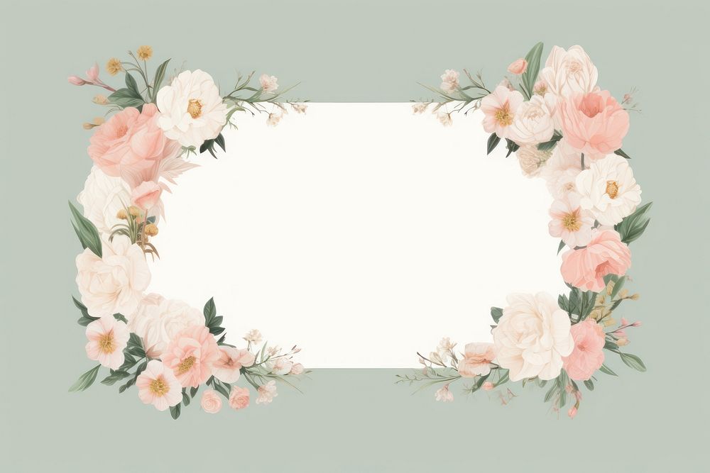 Wedding flower frame border pattern plant inflorescence. AI generated Image by rawpixel.