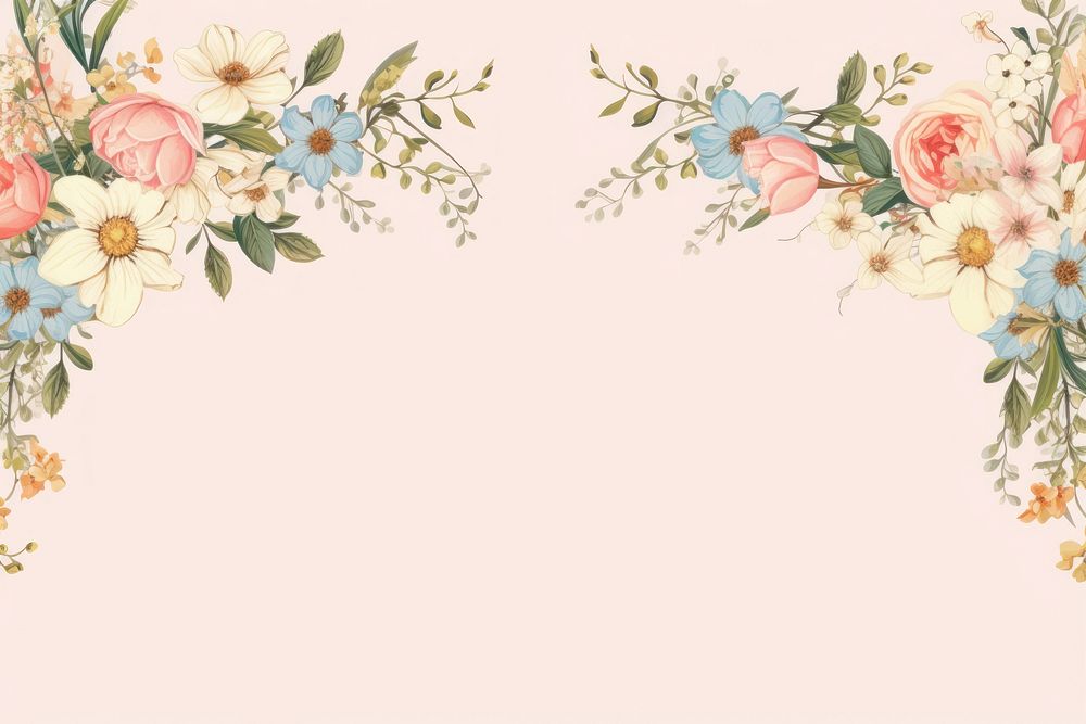 Wedding flower frame border backgrounds pattern plant. AI generated Image by rawpixel.