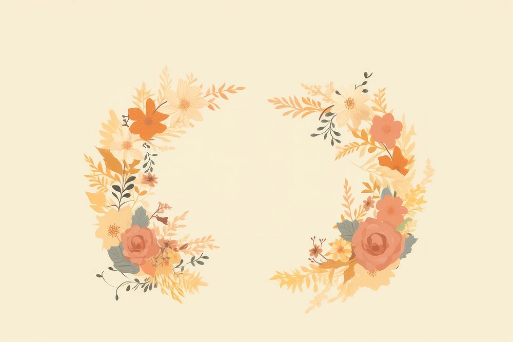 Autumn flower border frame backgrounds pattern celebration. AI generated Image by rawpixel.