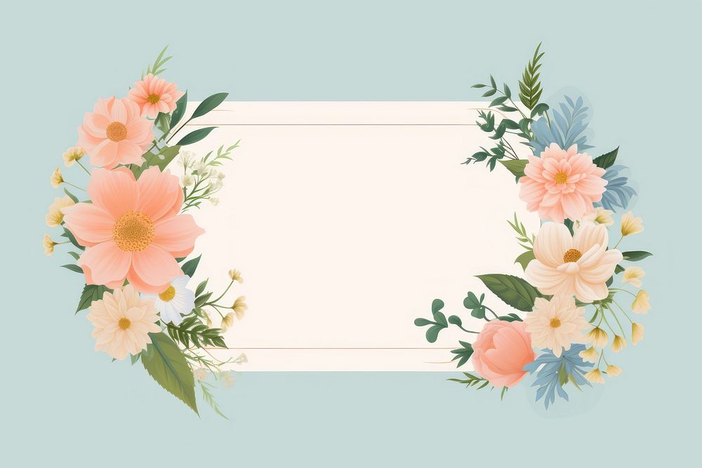 Color flower frame pattern plant rose. AI generated Image by rawpixel.