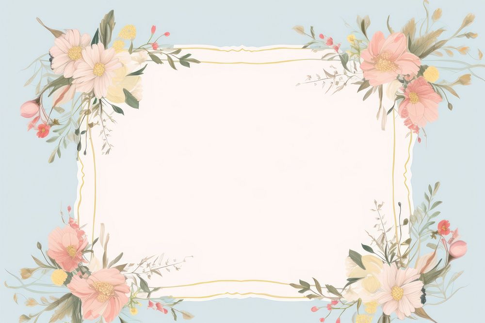 Color floral frame backgrounds pattern flower. AI generated Image by rawpixel.