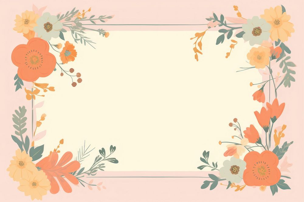 Color flower frame backgrounds pattern graphics. AI generated Image by rawpixel.