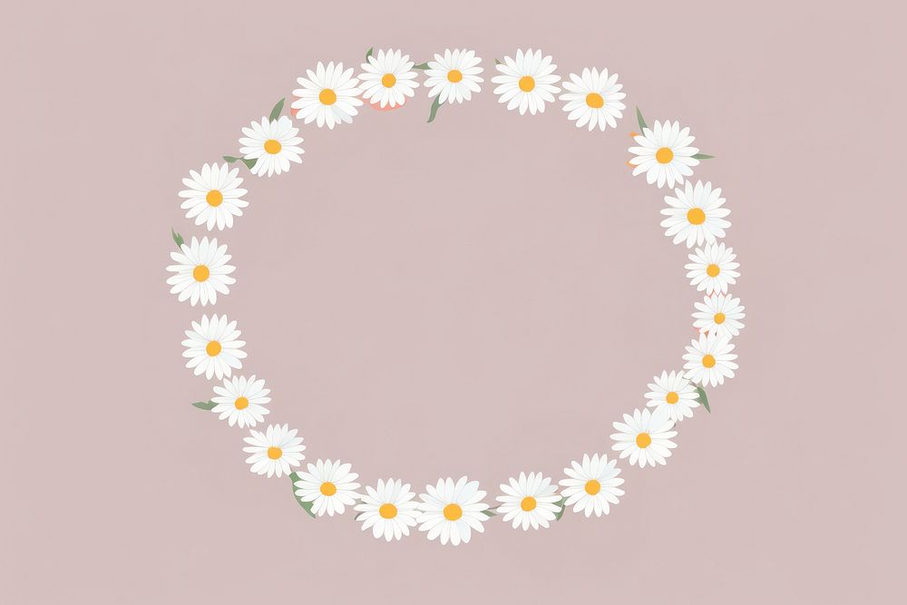 Daisy flower frame pattern petal plant. AI generated Image by rawpixel.