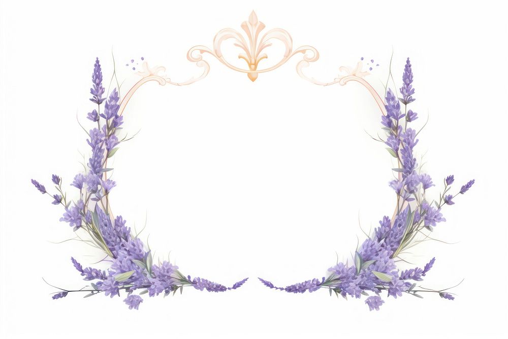 Lavender frame flower plant chandelier. AI generated Image by rawpixel.