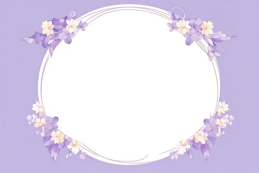 Purple flower frame plant chandelier fragility. AI generated Image by rawpixel.