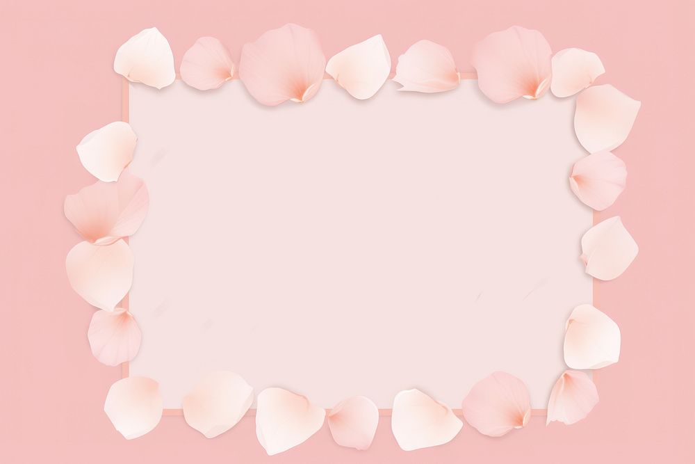 Rose petals frame backgrounds pattern blossom. AI generated Image by rawpixel.