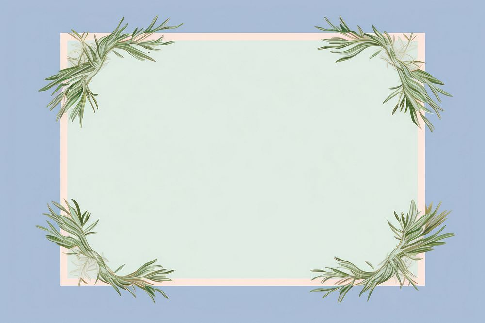 Rosemary frame border backgrounds plant herbs. AI generated Image by rawpixel.