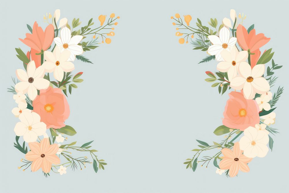 Summer floral frame flower pattern plant. AI generated Image by rawpixel.