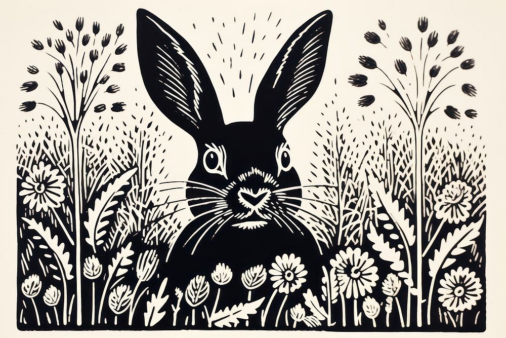 Easter bunny pattern drawing animal.