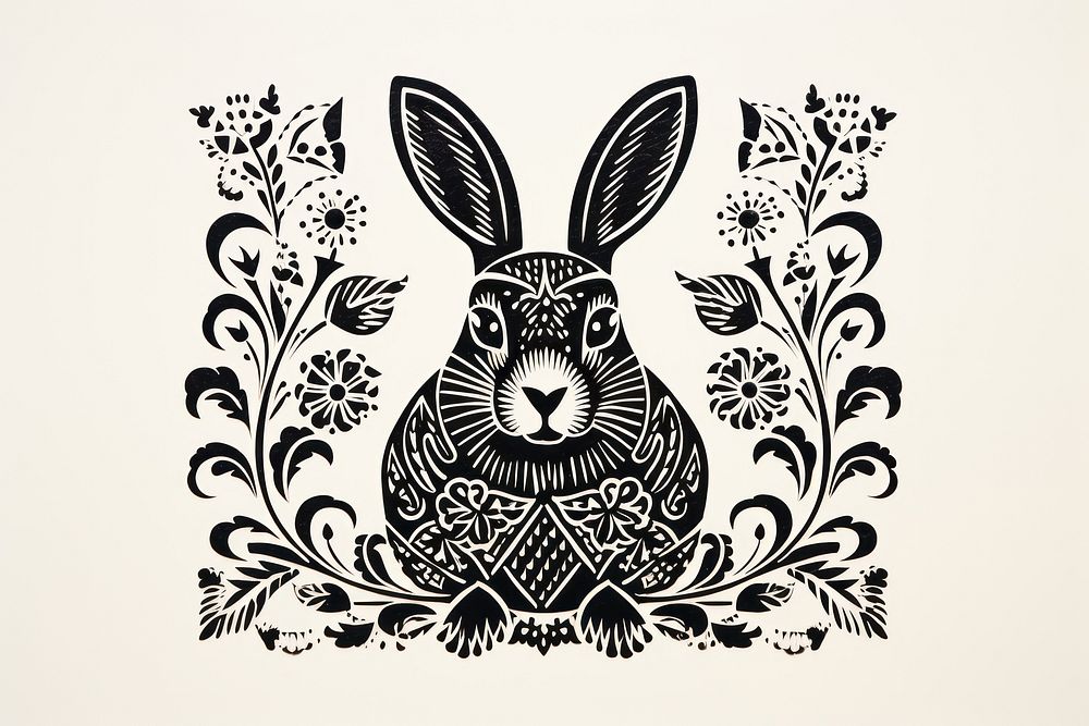 Easter bunny pattern drawing animal.
