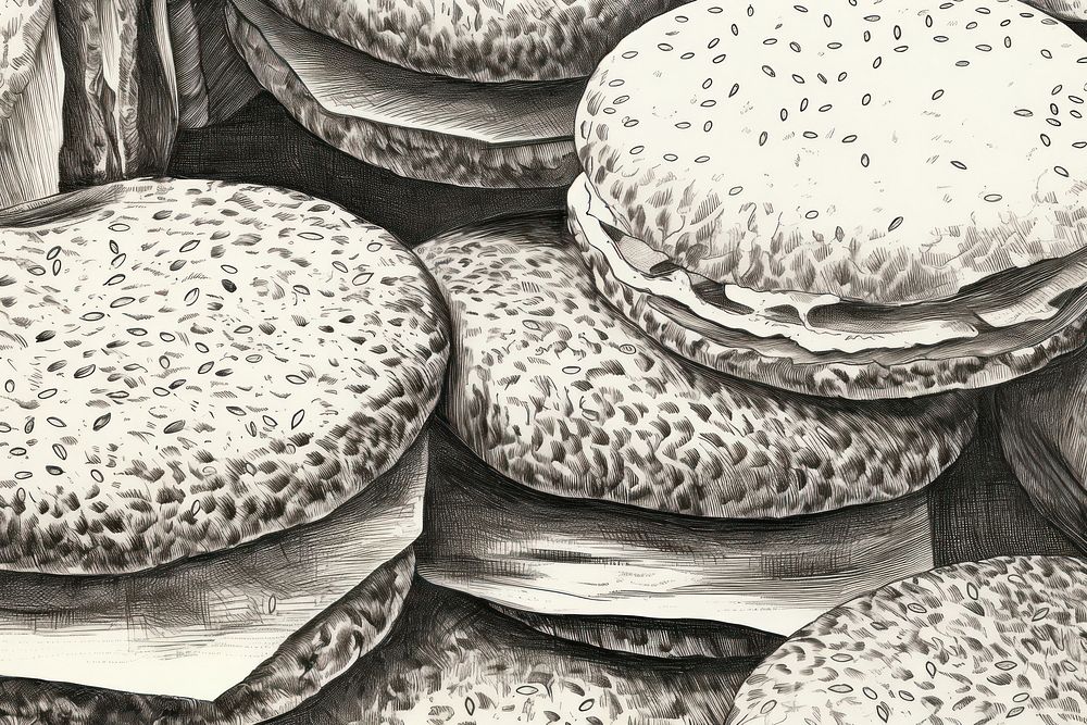  Cheeseburgers backgrounds drawing sketch. AI generated Image by rawpixel.