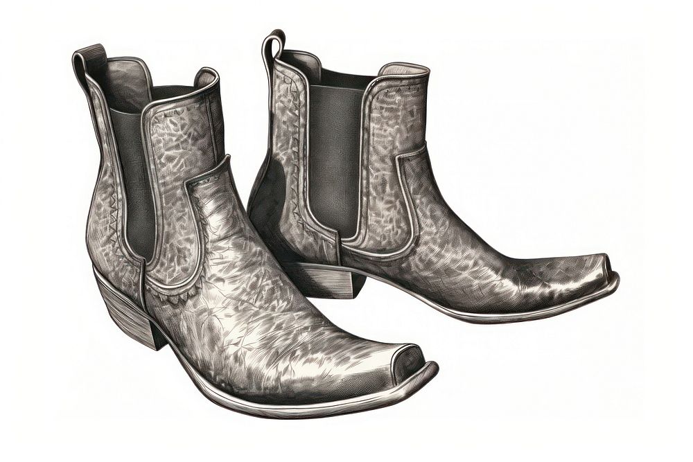  Chelsea boots footwear sketch shoe. AI generated Image by rawpixel.