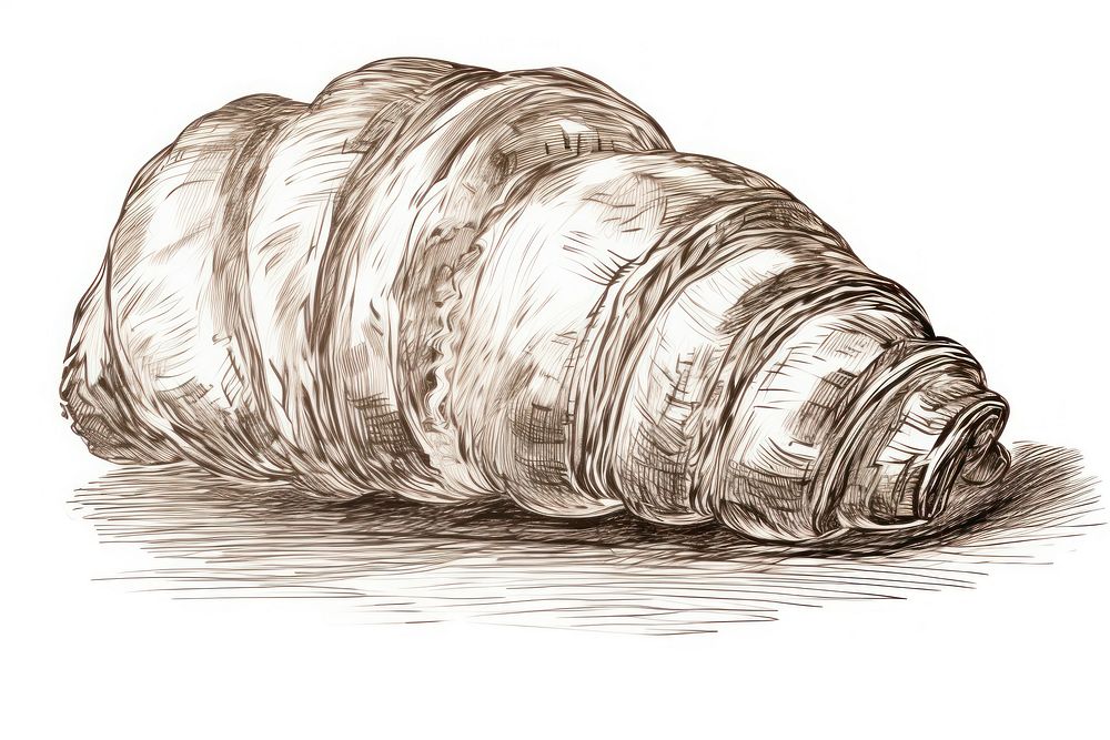  Croissant drawing sketch viennoiserie. AI generated Image by rawpixel.