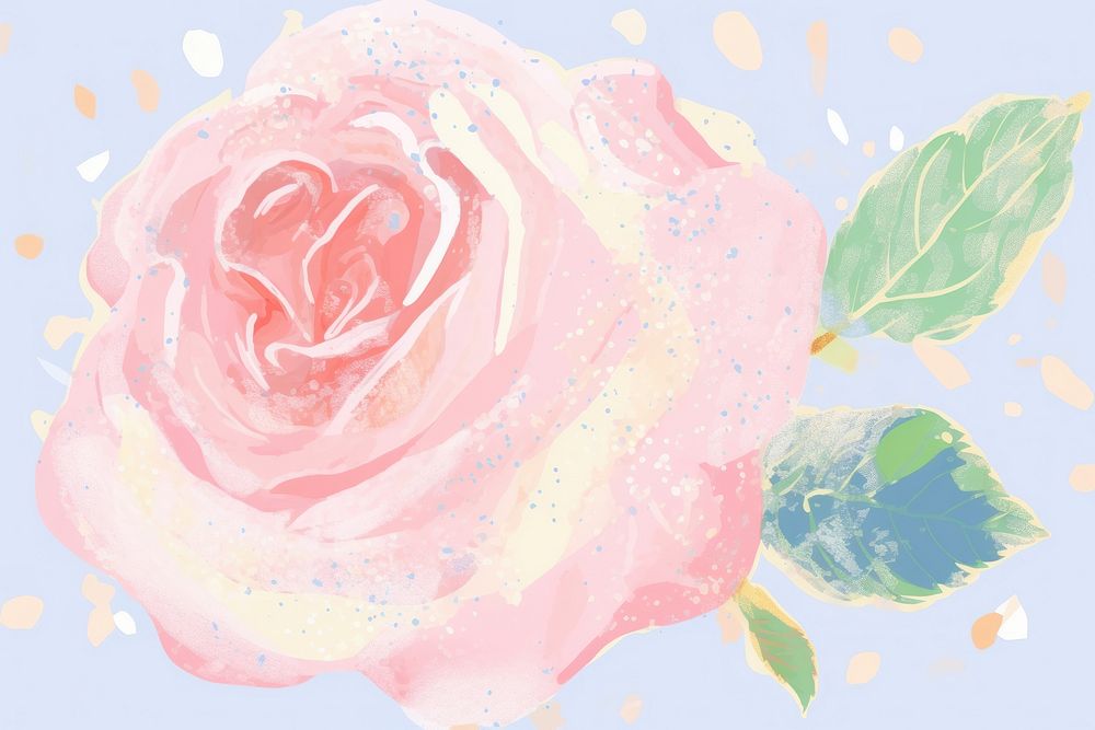 Rose abstract painting drawing. AI generated Image by rawpixel.