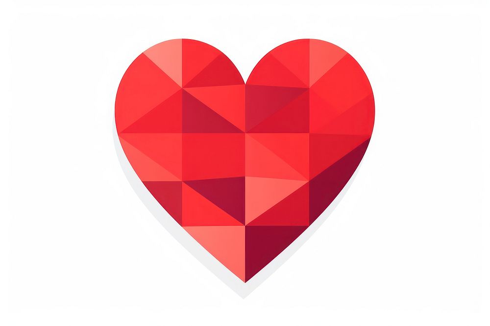 Heart shape symbol white background creativity. AI generated Image by rawpixel.